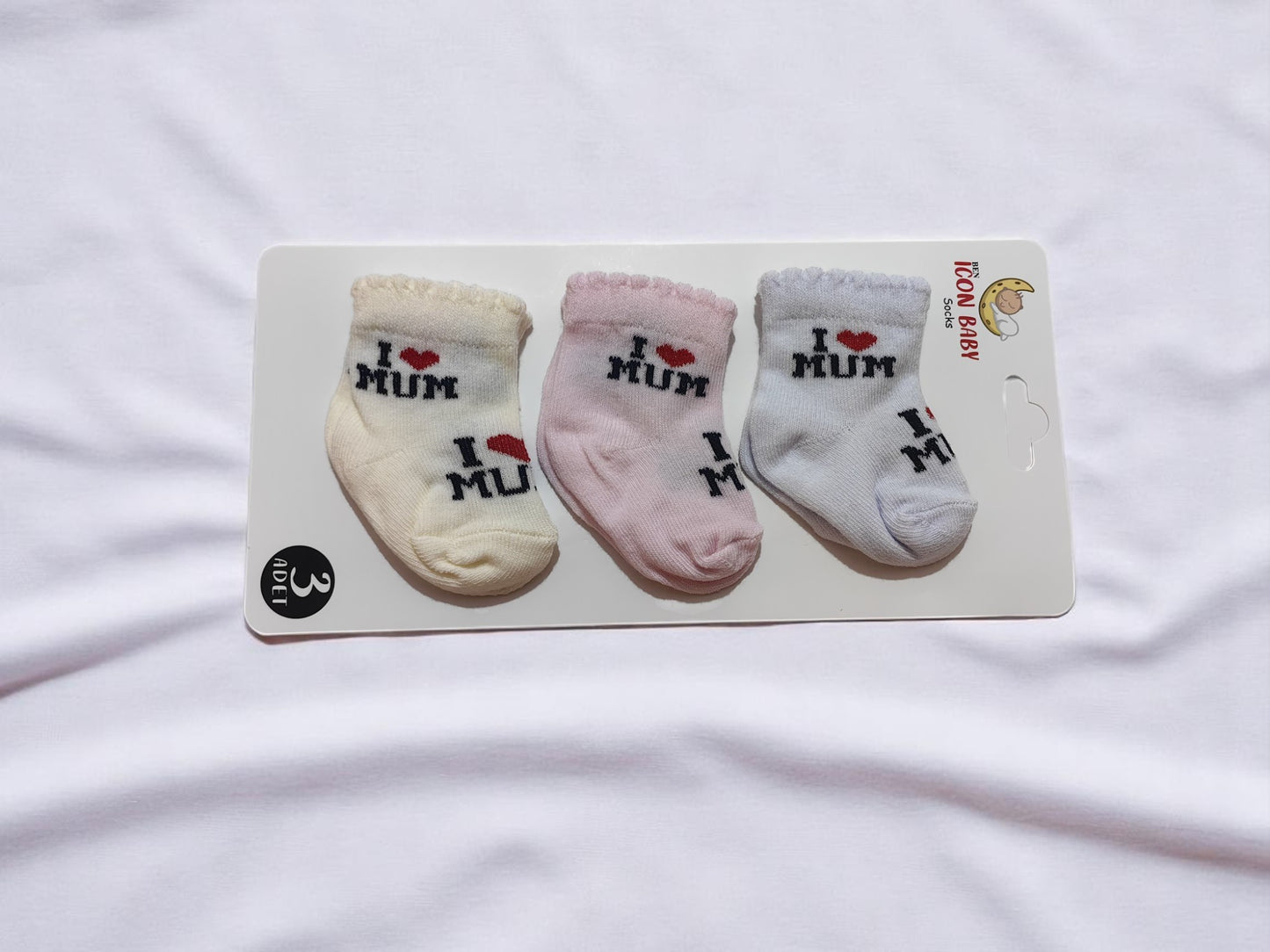 I Love Mum Baskılı Çorap